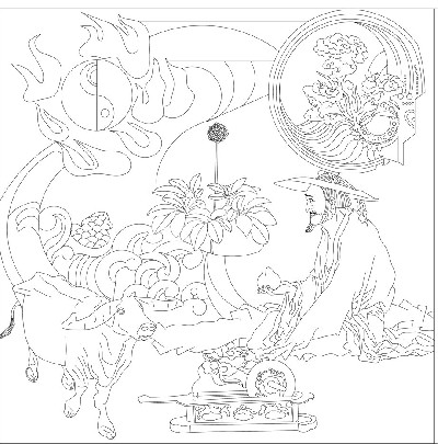 人文歷史浮雕雕塑原創手繪設計稿