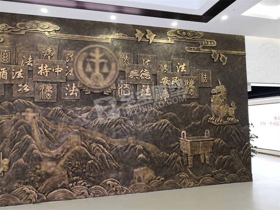 博物館展廳展陳玻璃鋼仿黃銅浮雕玻璃鋼仿鑄銅雕塑圓雕設計定制